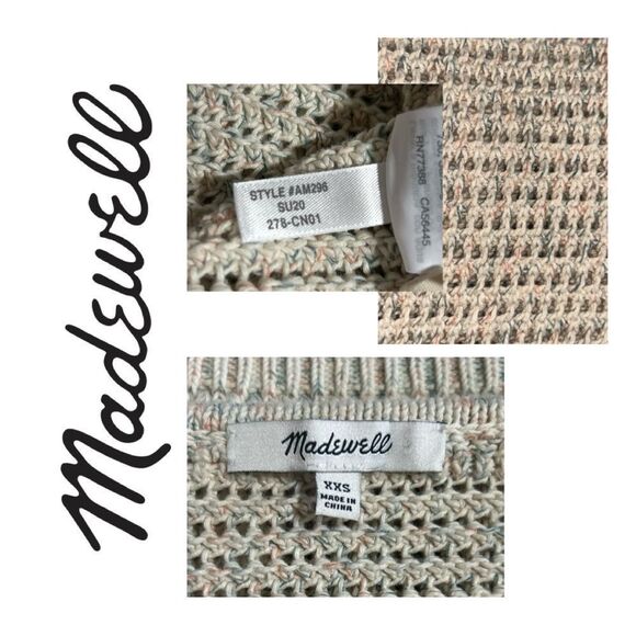 Madewell Women’s VNeck Open Weave Sweater - Size XXS - Picture 4 of 4